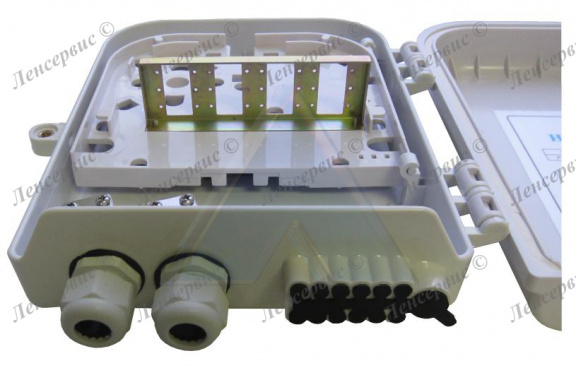 Оптическая кросс-муфта GJS-X30B (FDB-08E, HTTB-X30B) на 12 портов SC/LC-d, настенный сплиттерный распределительный бокс FTTH