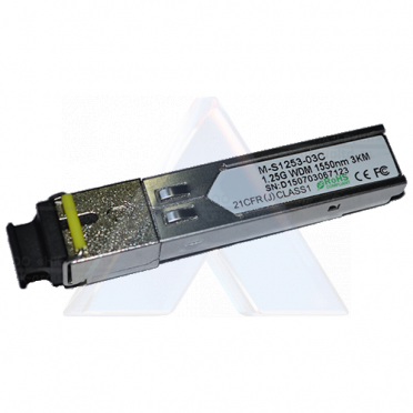 Модуль оптический одноволоконный SFP WDM, SC, 1550нм, 3км, DDM
