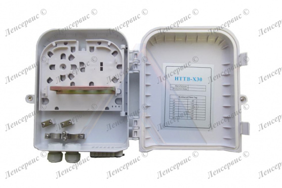 Оптическая кросс-муфта GJS-X30B (FDB-08E, HTTB-X30B) на 12 портов SC/LC-d, настенный сплиттерный распределительный бокс FTTH