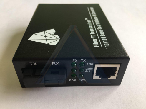 Медиаконвертер WDM SC/SM/20km, 10/100 Mb/c, 1550 нм, внешний блок питания